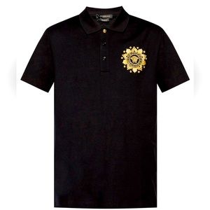 Versace black polo. Retails for $525 plus tax. Size Large.